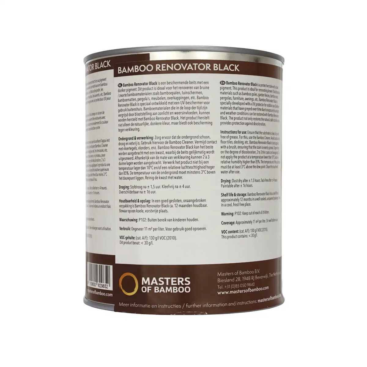 Bamboe Renovator Zwart 1 Liter Blik