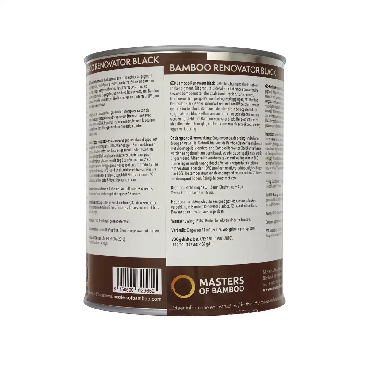Bamboe Renovator Zwart 1 Liter Blik