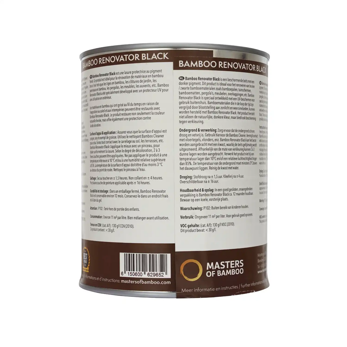Bamboe Renovator Zwart 1 Liter Blik