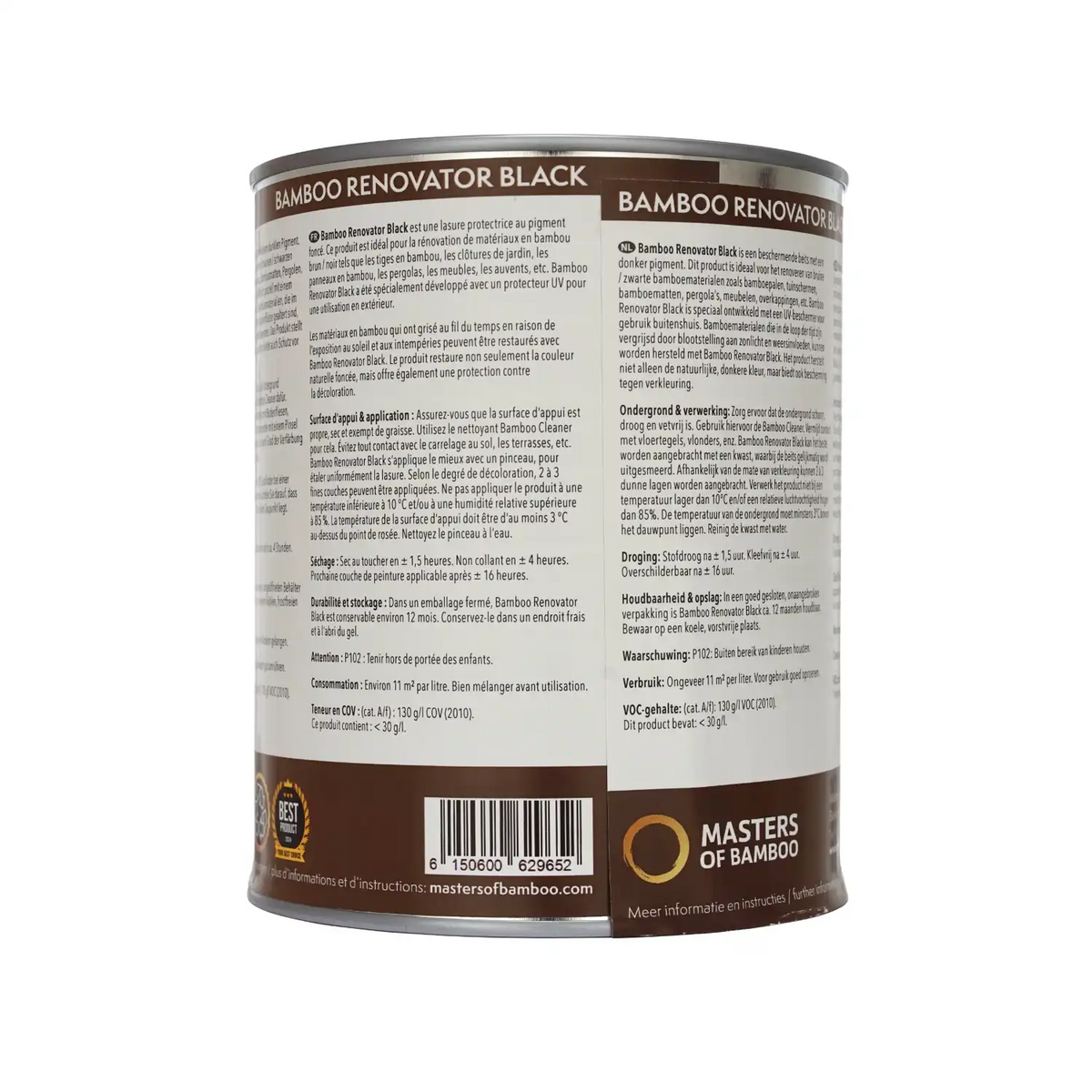 Bamboe Renovator Zwart 1 Liter Blik