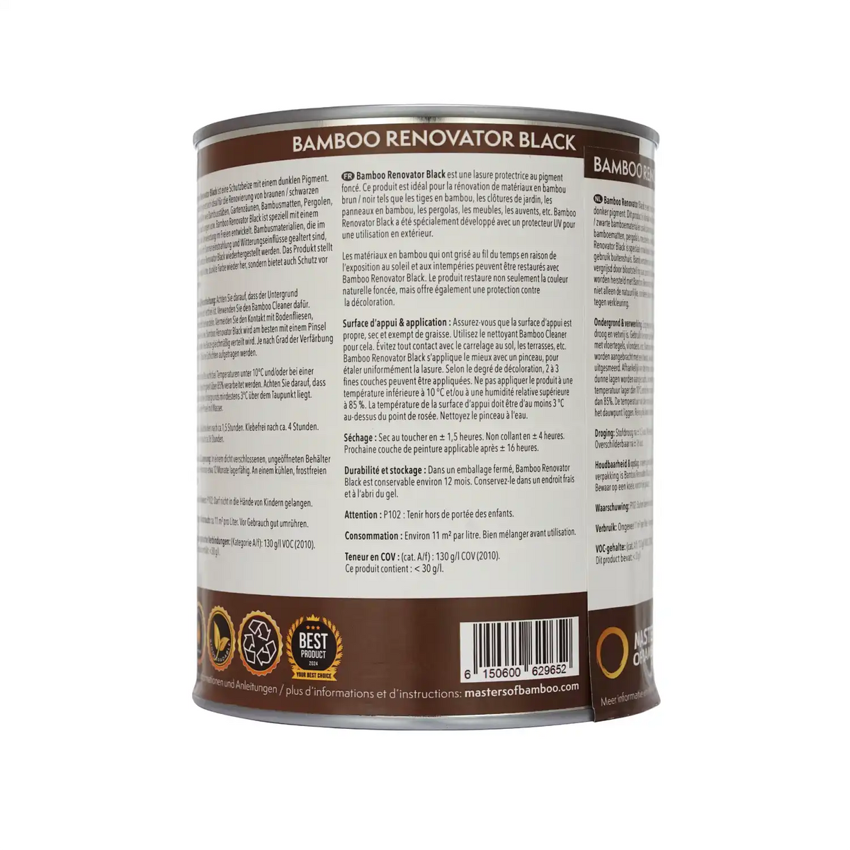 Bamboe Renovator Zwart 1 Liter Blik