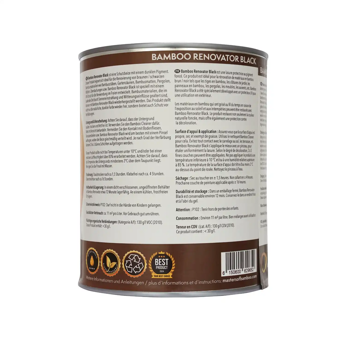 Bamboe Renovator Zwart 1 Liter Blik