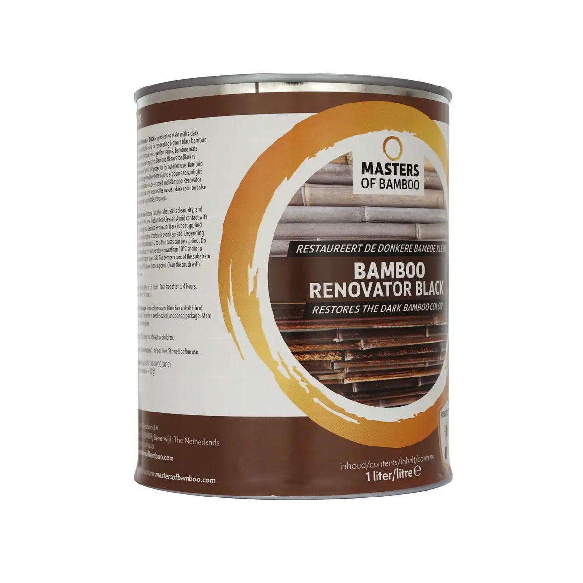 Bamboe Renovator Zwart 1 Liter Blik