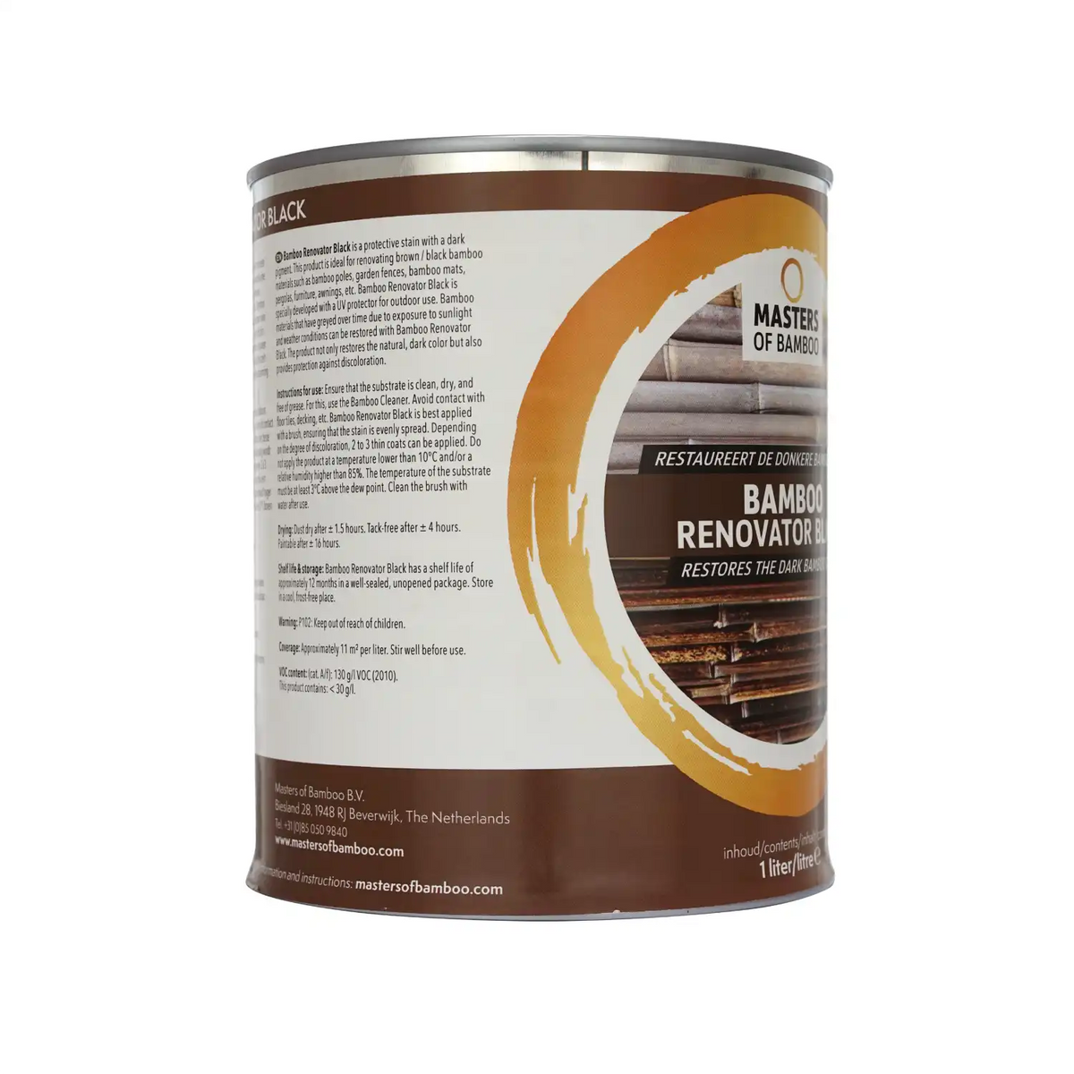 Bamboe Renovator Zwart 1 Liter Blik