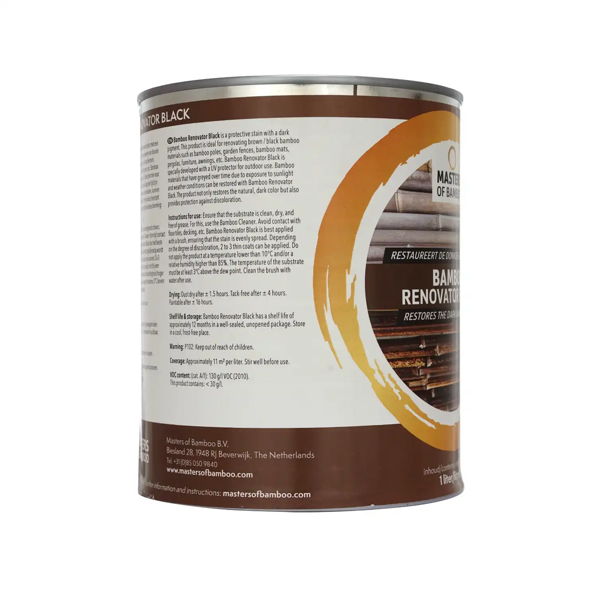 Bamboe Renovator Zwart 1 Liter Blik