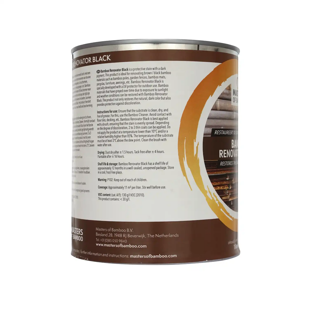 Bamboe Renovator Zwart 1 Liter Blik