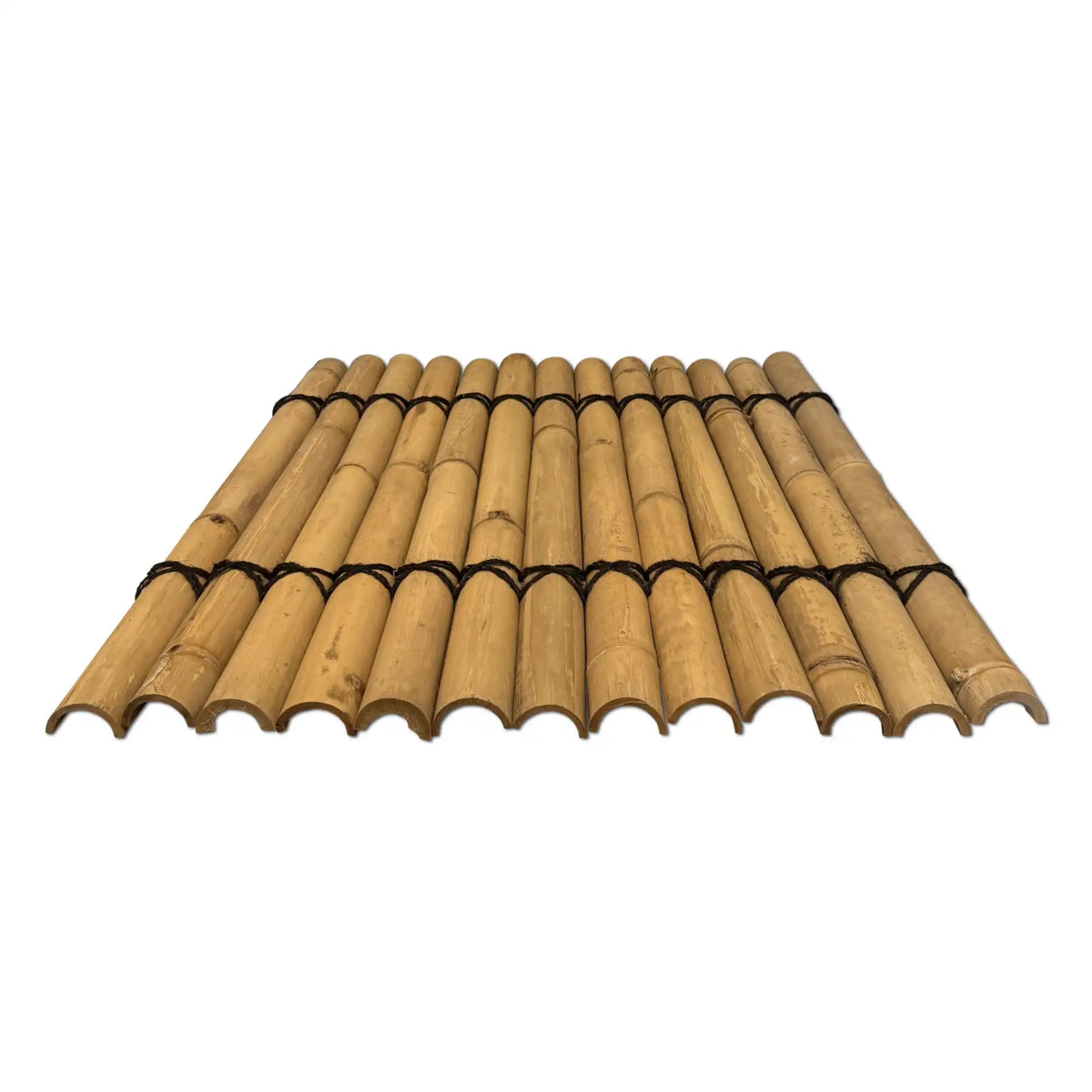 aanzicht halfrond bamboescherm 100 cm hoog