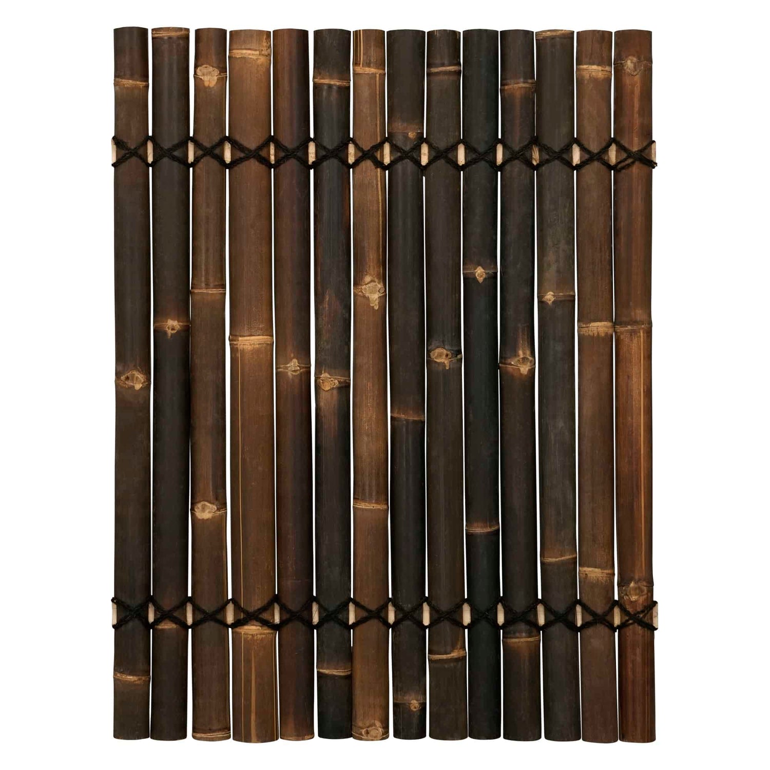 Bamboescherm Halfrond Zwart 90 x 120 cm