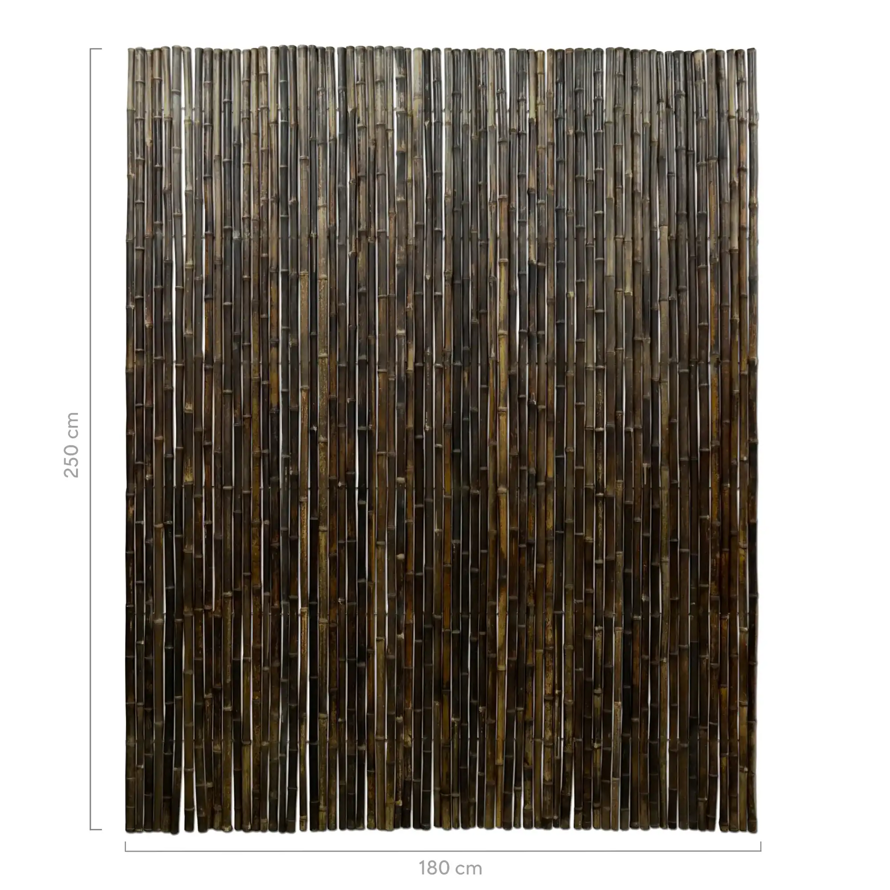 Zwarte bamboemat large 250 cm hoog