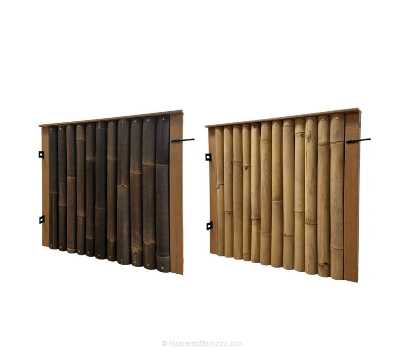 Bamboe tuinpoortje Giant Zwart en Naturel
