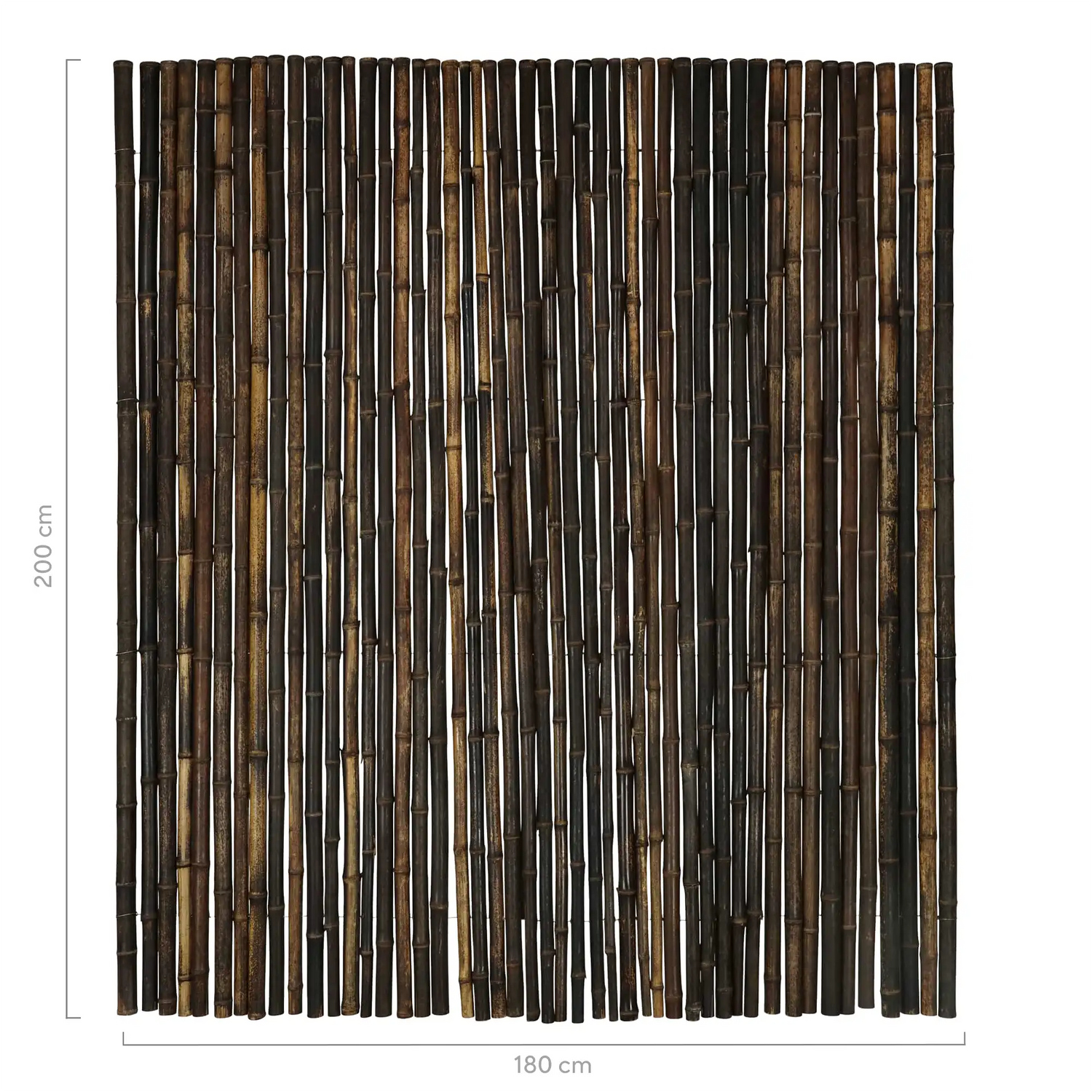 Bamboemat large zwart 180x200cm