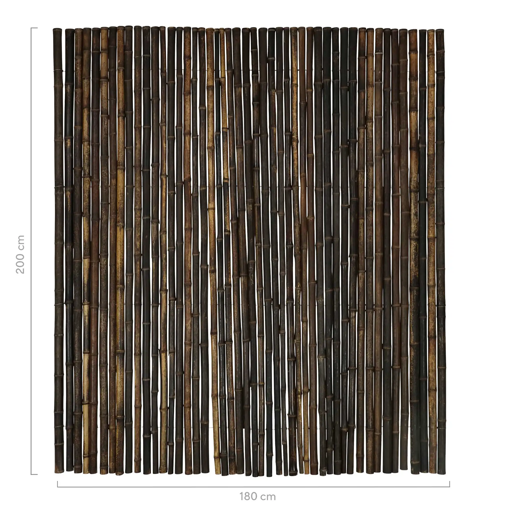 Bamboemat large zwart 180x200cm