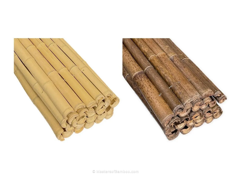 Bamboematten halfrond naturel en zwart