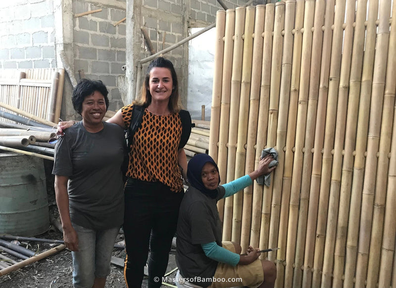 Bamboeschutting met de handgemaakt