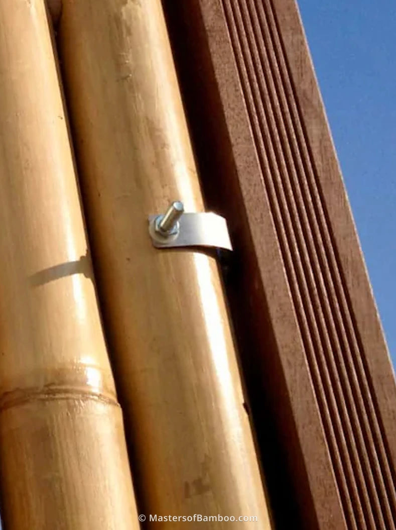 RVS montage klem bamboeschutting