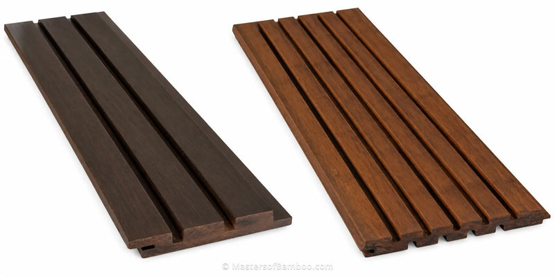 Verschillende modellen bamboe gevelplanken
