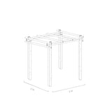 Werktekening bamboe pergola Bali 2x2