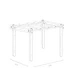Werktekening bamboe pergola Bali 2x3