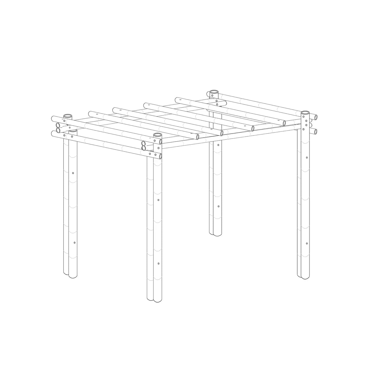 Bamboe pergola bali 3x4