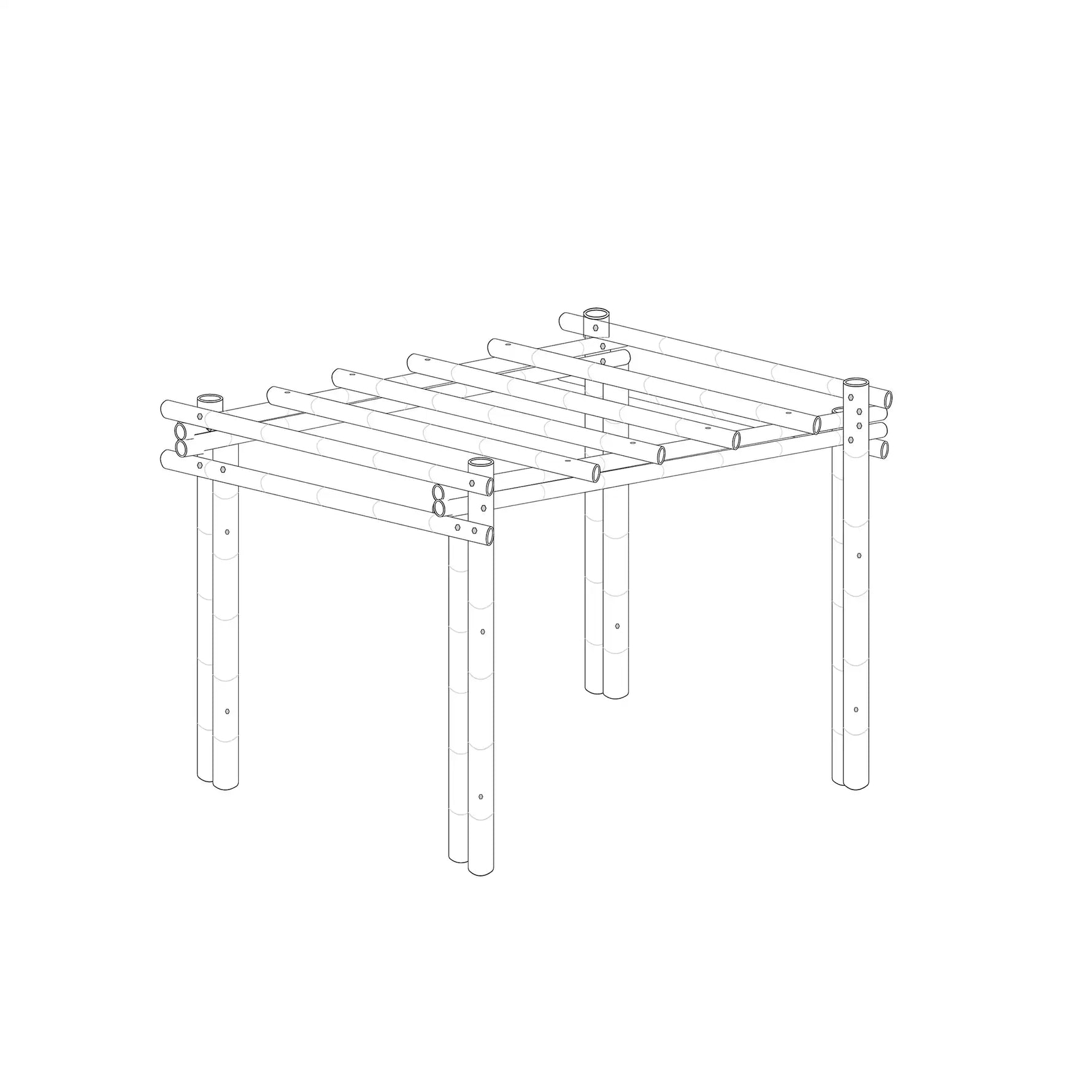 Zwarte bamboe pergola bali 4x4