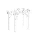 Bamboe pergola Bogota 1x3