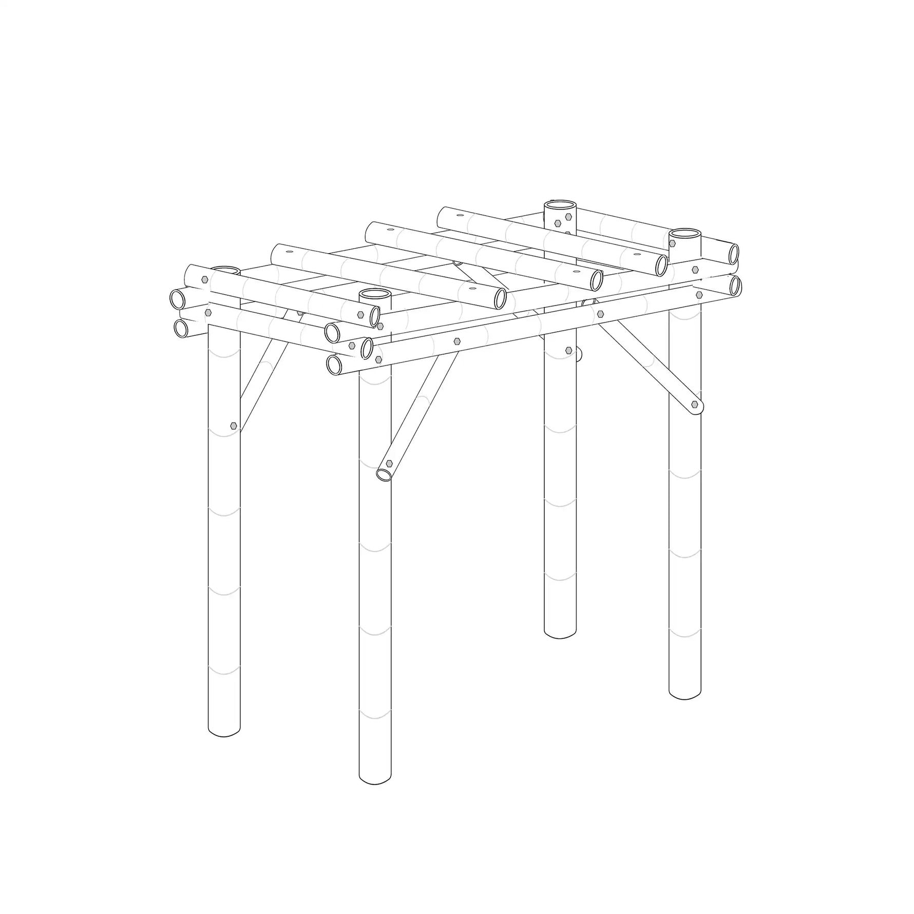 Bamboe pergola Bogota 1x3