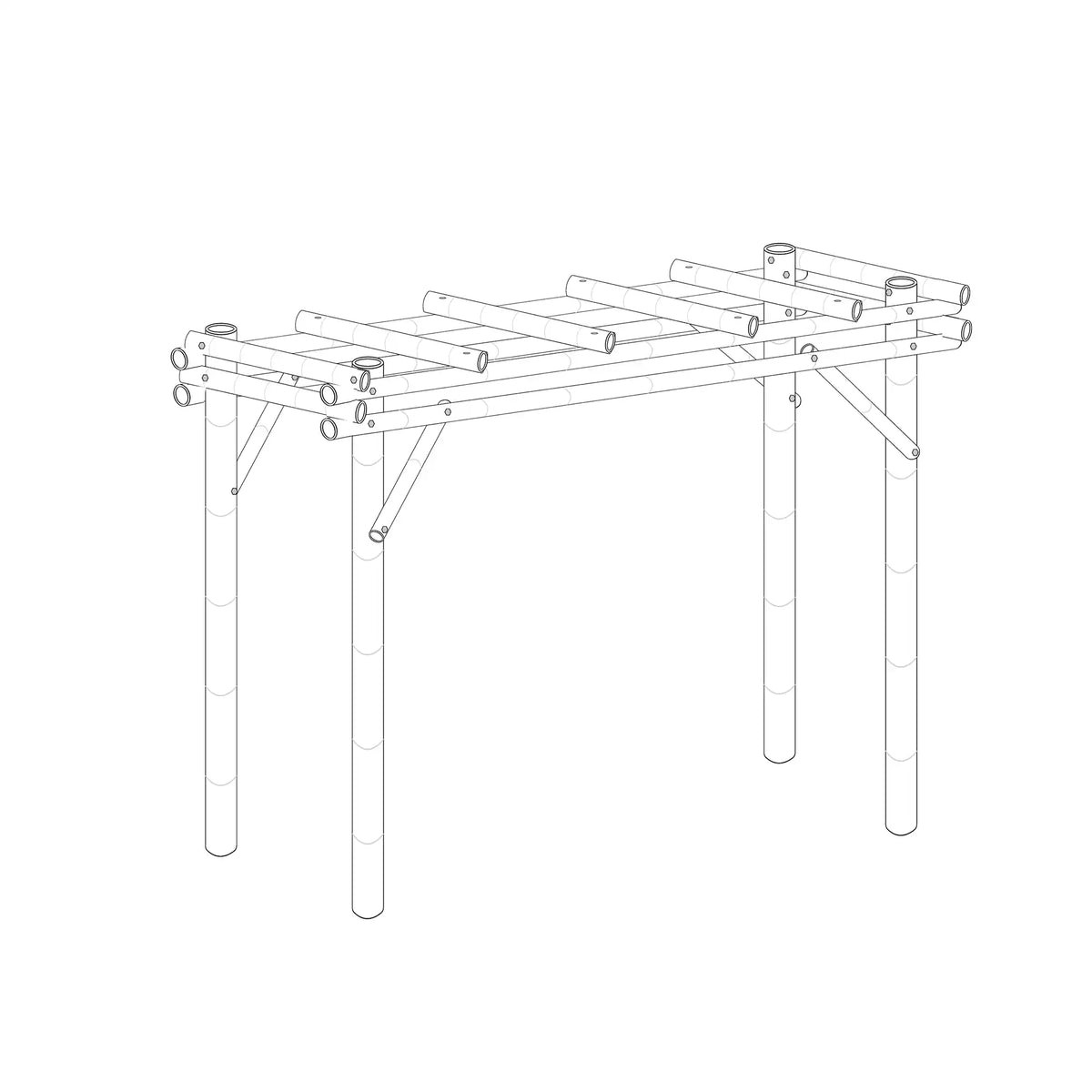 Bamboe pergola bogota 1x4