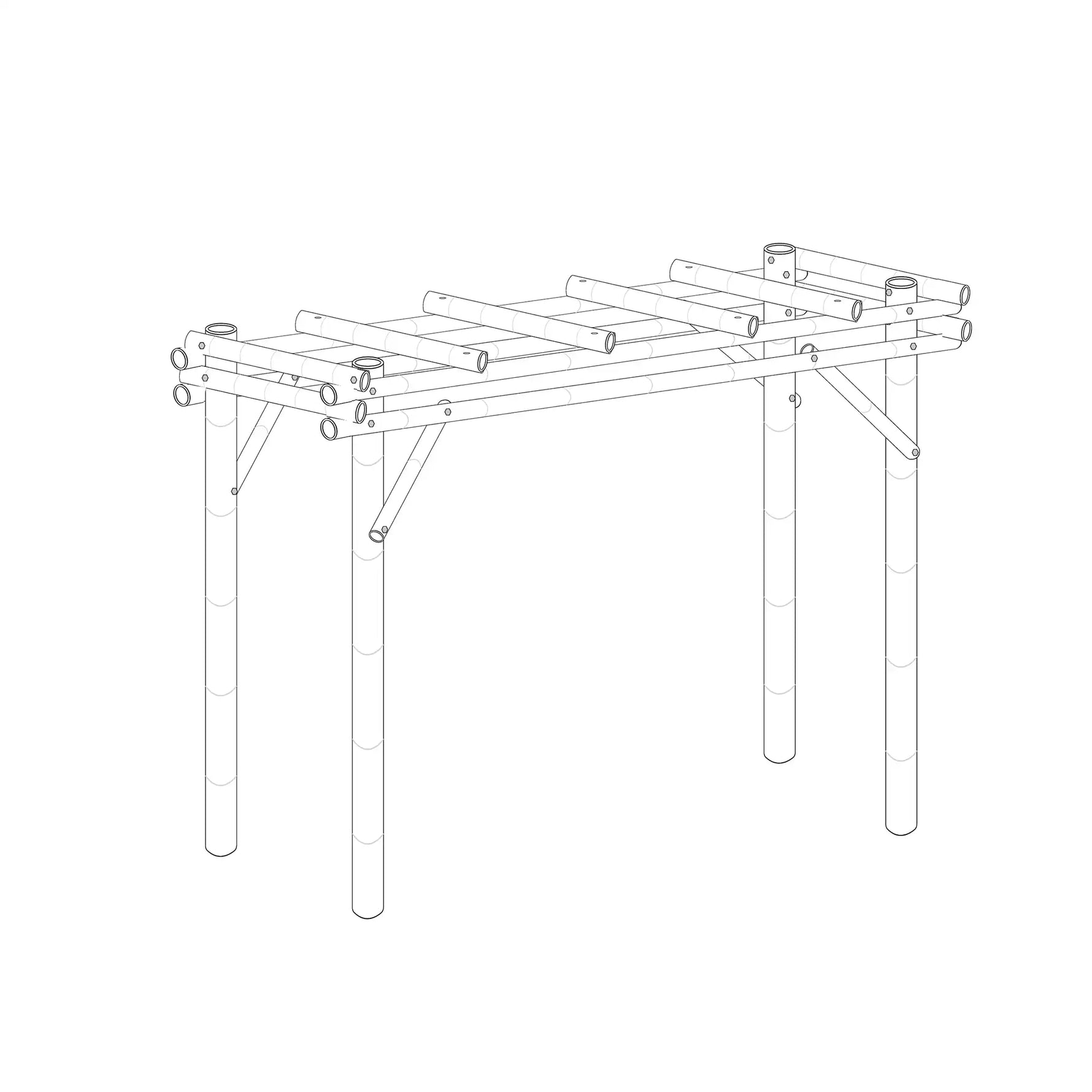 Bamboe pergola bogota 1x4