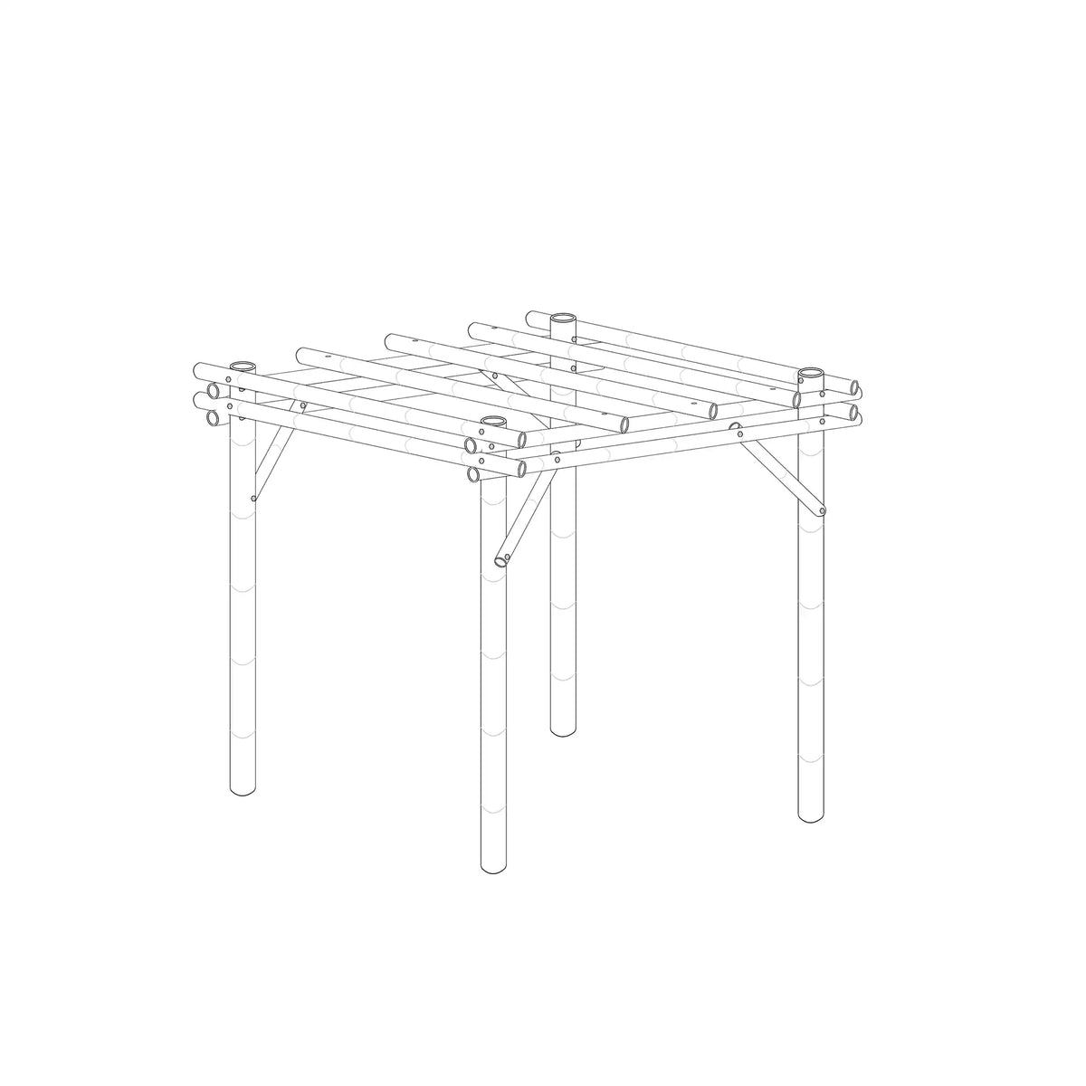 Guadua bamboe pergola bogota 3x3