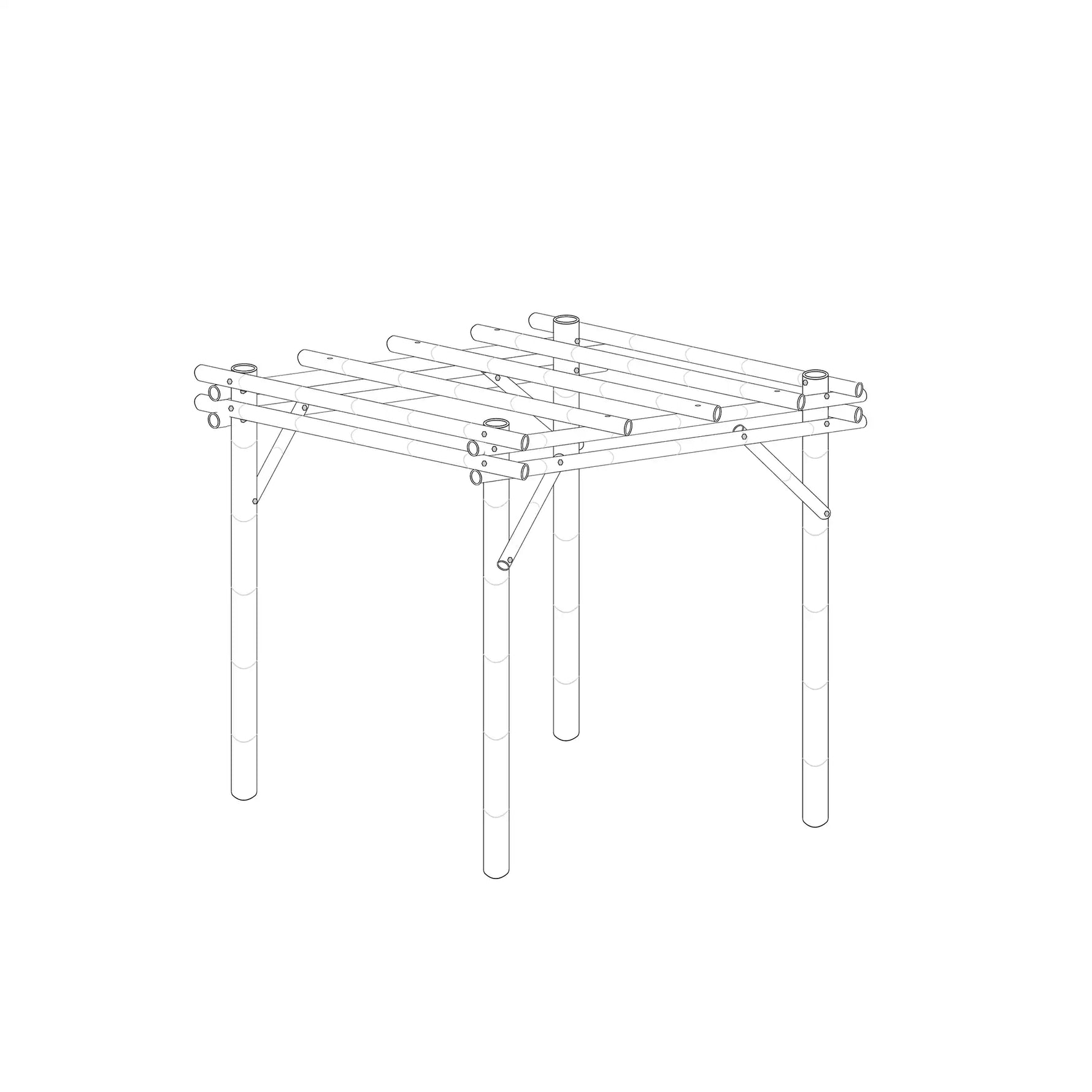 Guadua bamboe pergola bogota 3x3