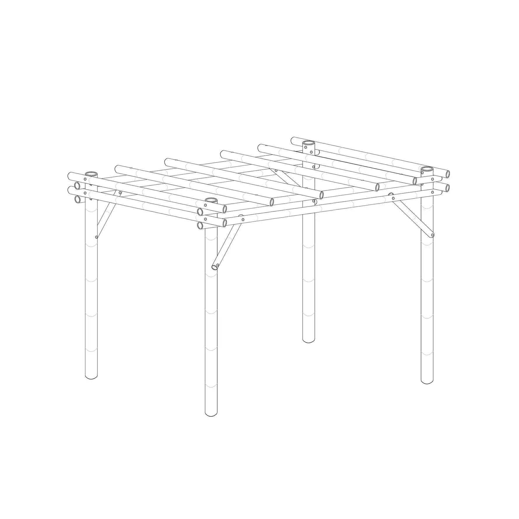 Bamboe pergola bogota 3x4