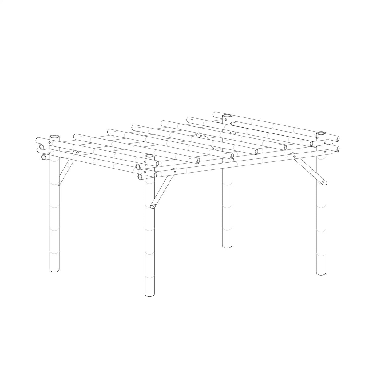 Bamboe pergola bogata 4x5