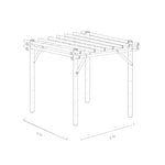 Werktekening bamboe pergola Bogota 5x5