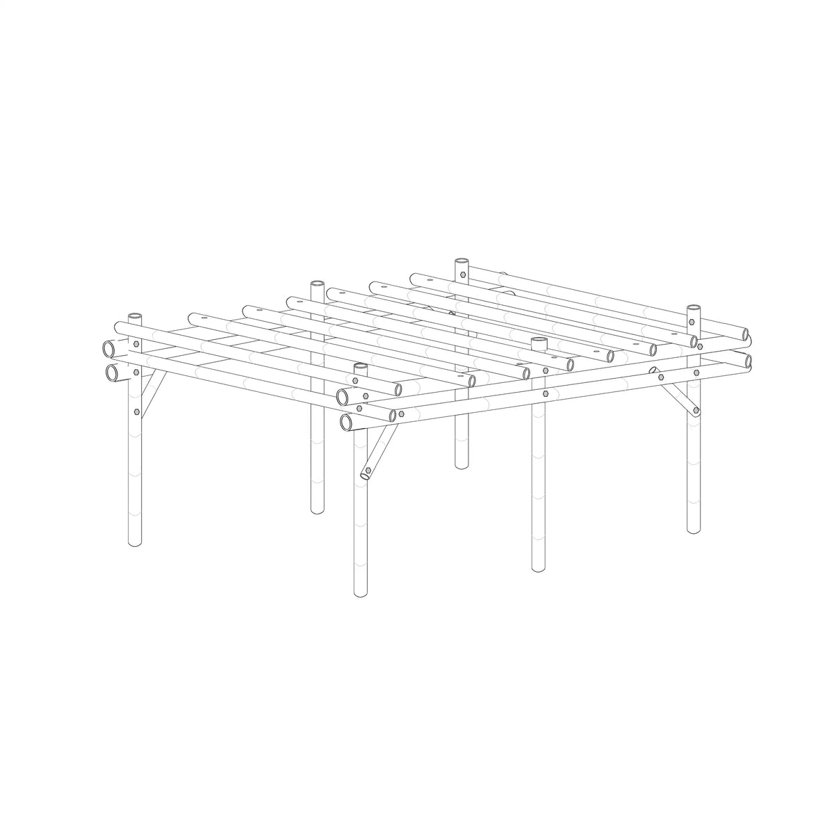 Guadau bamboe pergola 5x6