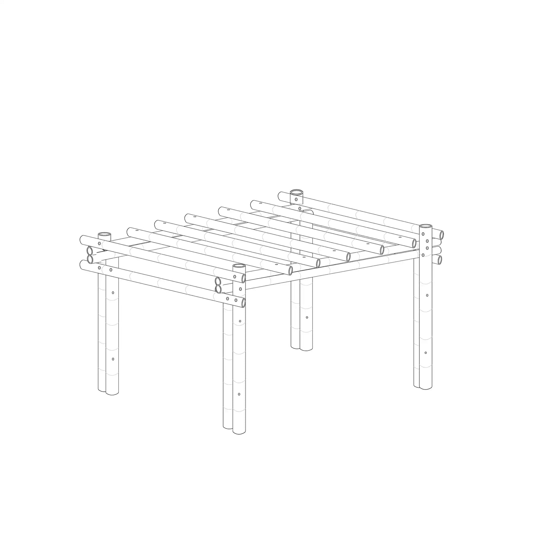 Guadua bamboe pergola calima 5x5