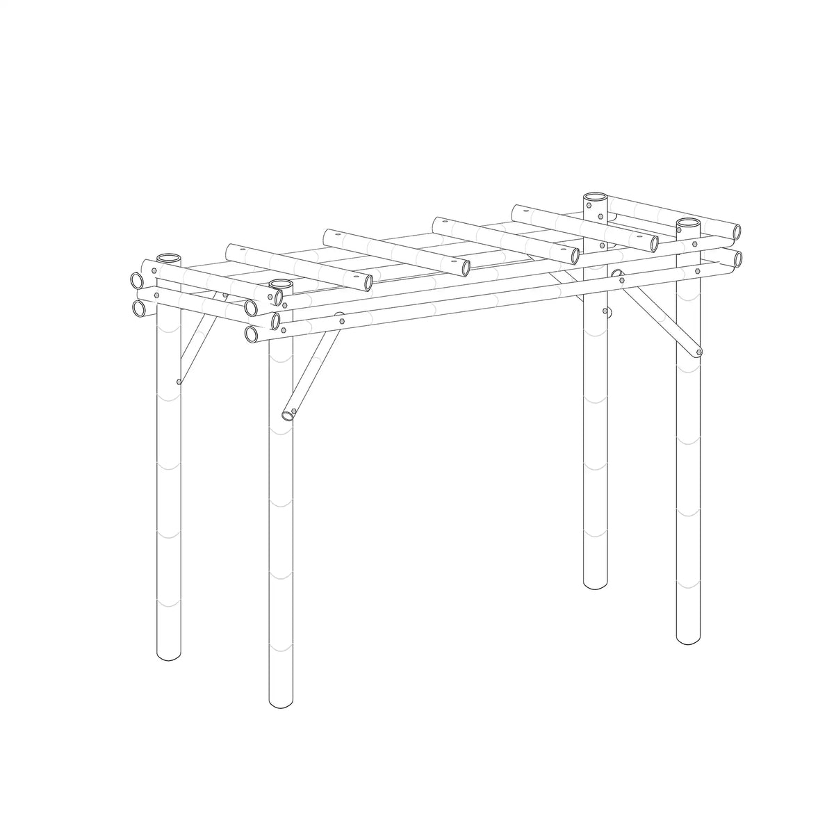 Bamboe pergola java 1x4