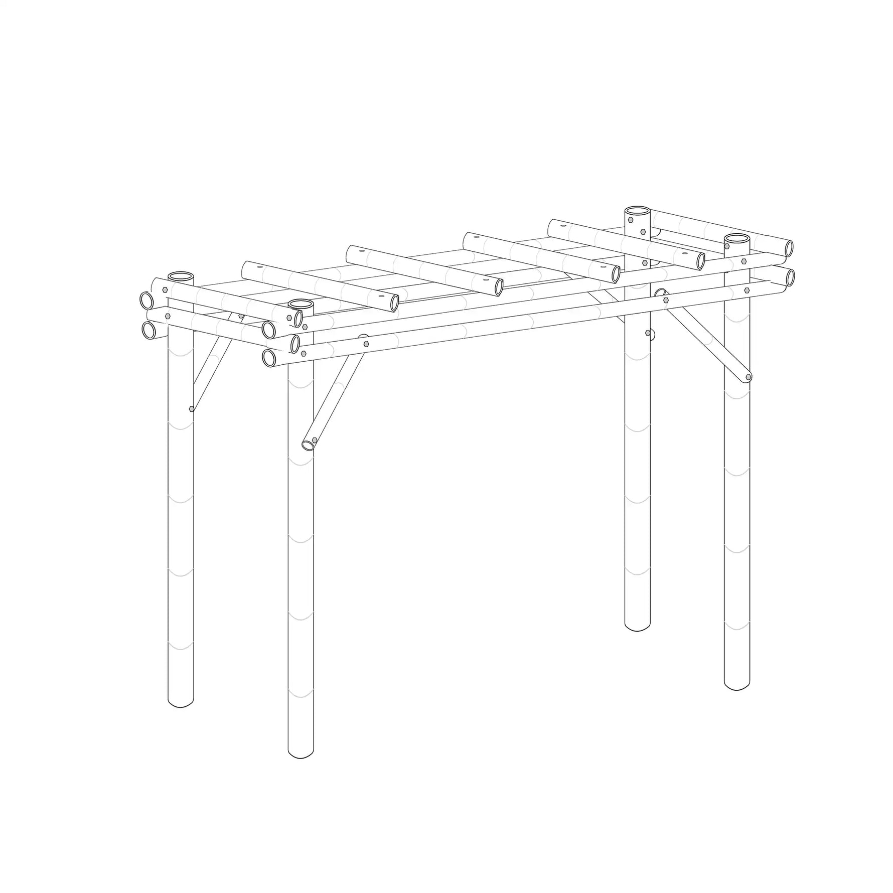 Bamboe pergola java 1x4