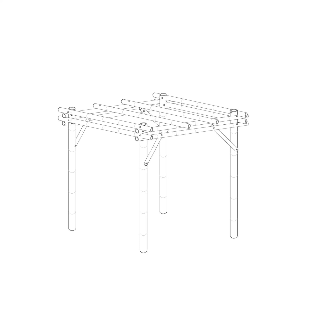 Bamboe pergola java 2x2