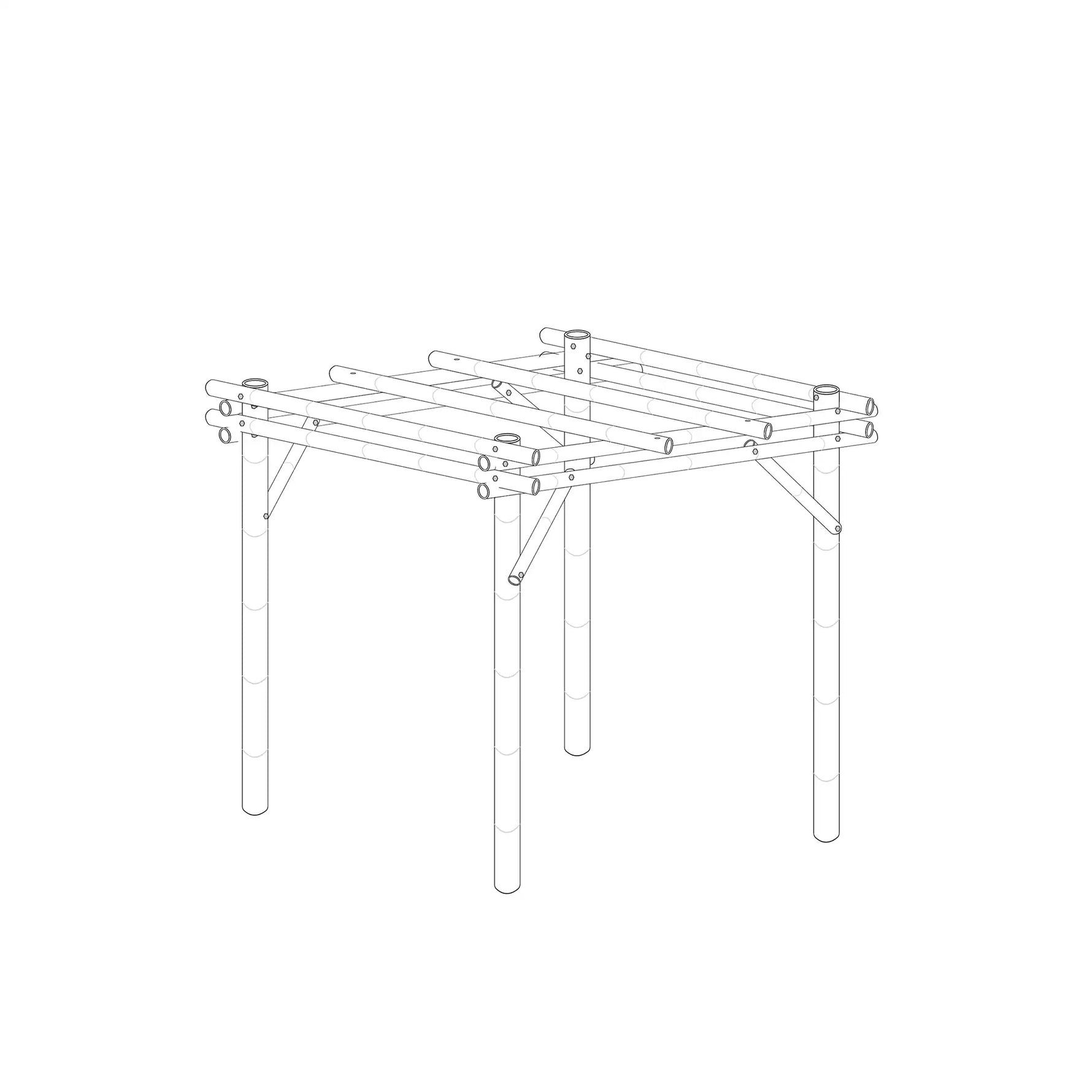 Bamboe pergola java 2x2