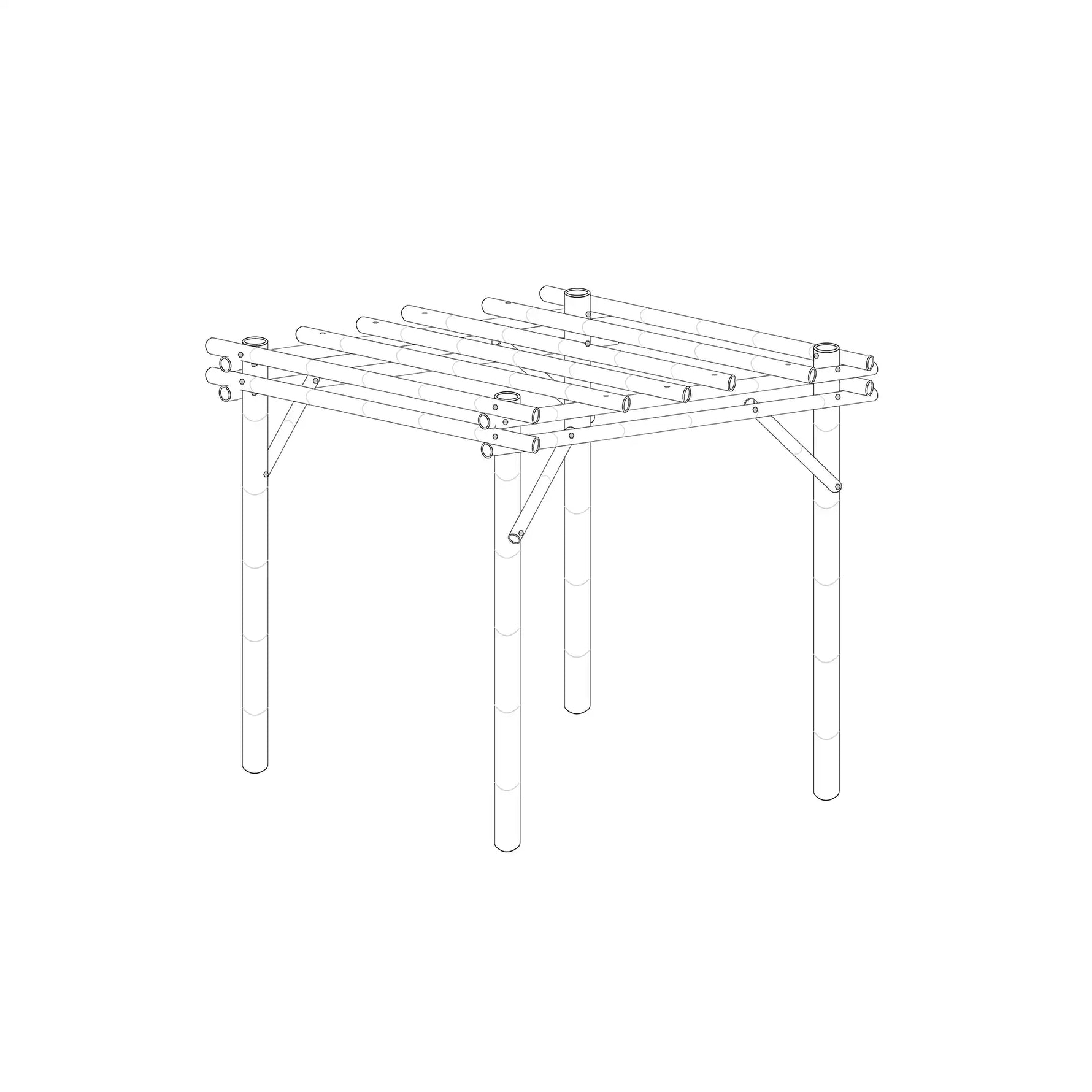 Zwarte bamboe pergola java 4x4