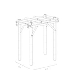 Werktekening bamboe pergola bogota 1x2