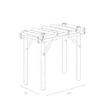 Werktekening bamboe pergola bogota 1x3