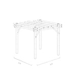 Werktekening bamboe pergola bogota 4x4