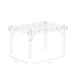 Werktekening bamboe pergola bogota 4x5