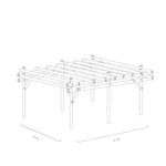 Werktekening bamboe pergola bogota 4x6
