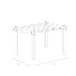 Werktekening bamboe pergola calima 2x4