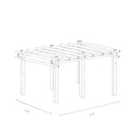 Werktekening bamboe pergola calima 3x6