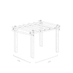 Werktekening bamboe pergola calima 4x4