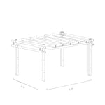 Werktekening bamboe pergola calima 4x5