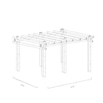 Werktekening bamboe pergola calima 4x6